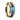 14K Yellow Gold Polished Beveled Edges Wedding Ring with Blue and Purple Color Changing Inlay - 8 mm