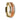 14K Yellow Gold Polished Beveled Edges Wedding Ring with Sapele Wood Inlay - 8 mm