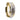 14K Yellow Gold Polished Beveled Edges Wedding Ring with Ombre Deer Antler Inlay - 8 mm