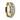 14K Yellow Gold Polished Beveled Edges Wedding Ring with Green Dinosaur Bone Inlay - 8 mm