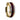 14K Yellow Gold Polished Beveled Edges Wedding Ring with Black and Red Opal Inlay - 8 mm