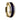 14K Yellow Gold Polished Beveled Edges Wedding Ring with Purple Goldstone Inlay - 8 mm