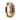 14K Yellow Gold Polished Beveled Edges Men's Wedding Band with Olive Wood Inlay - 8 mm
