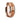 14k Rose Gold Polished Beveled Edges Wedding Ring with Red Oak Wood Inlay - 8 mm